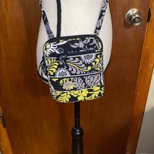 Vera Bradley Black and Yellow Floral Crossbody